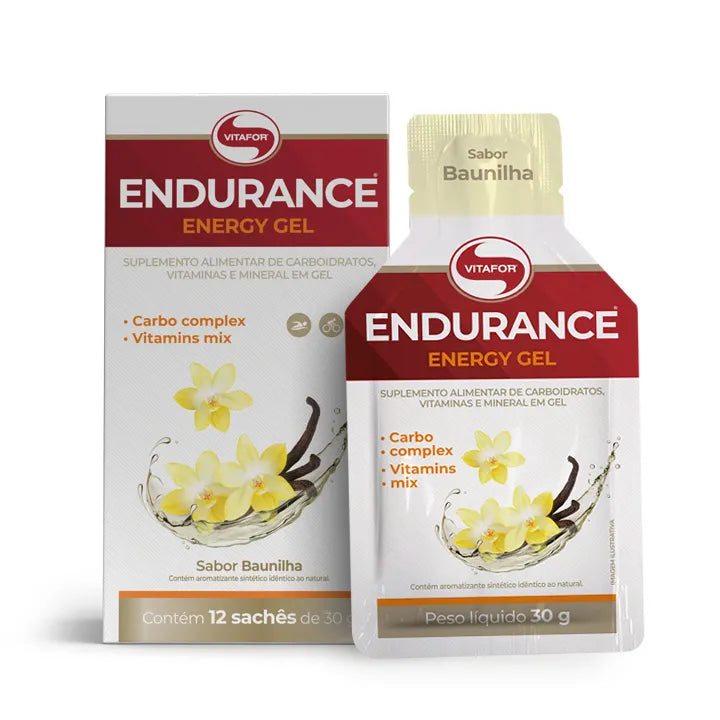 Endurance Energy gel - 12 sachês 30g baunilha - Vitafor