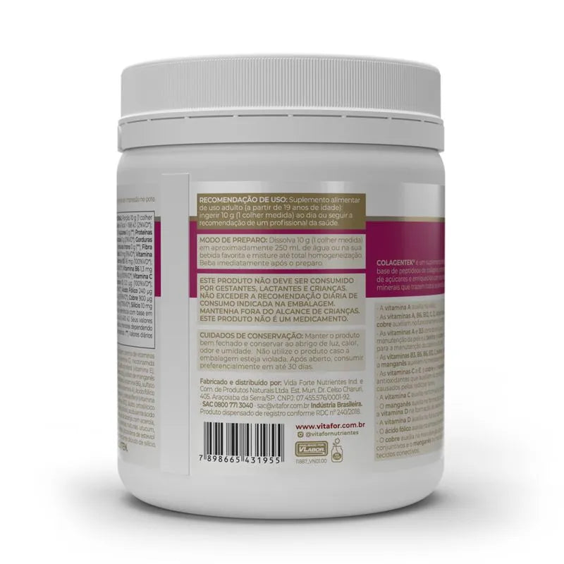 Colagentek - 300g laranja com acerola - Vitafor