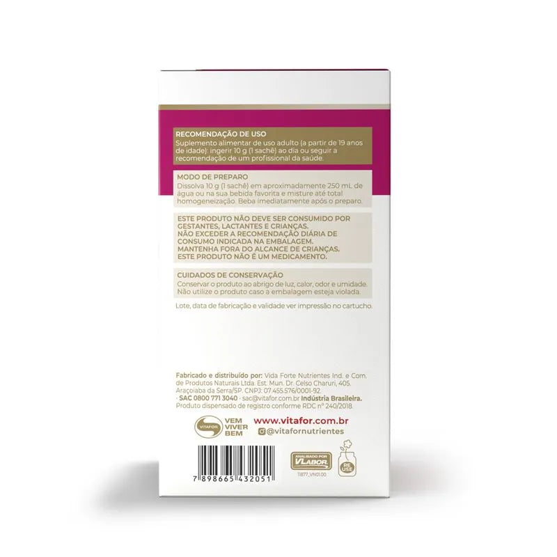 Colagentek - 10 sachês 10g laranja com acerola- Vitafor