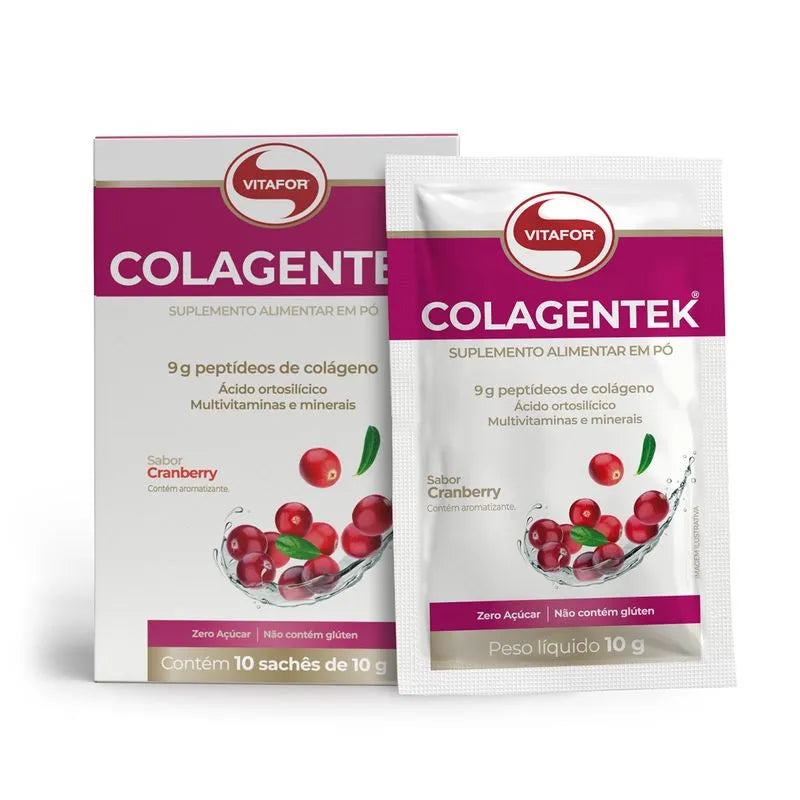 Colagentek - 10 sachês 10g Cranberry - Vitafor