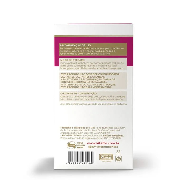 Colagentek - 10 sachês 10g maçã verde - Vitafor