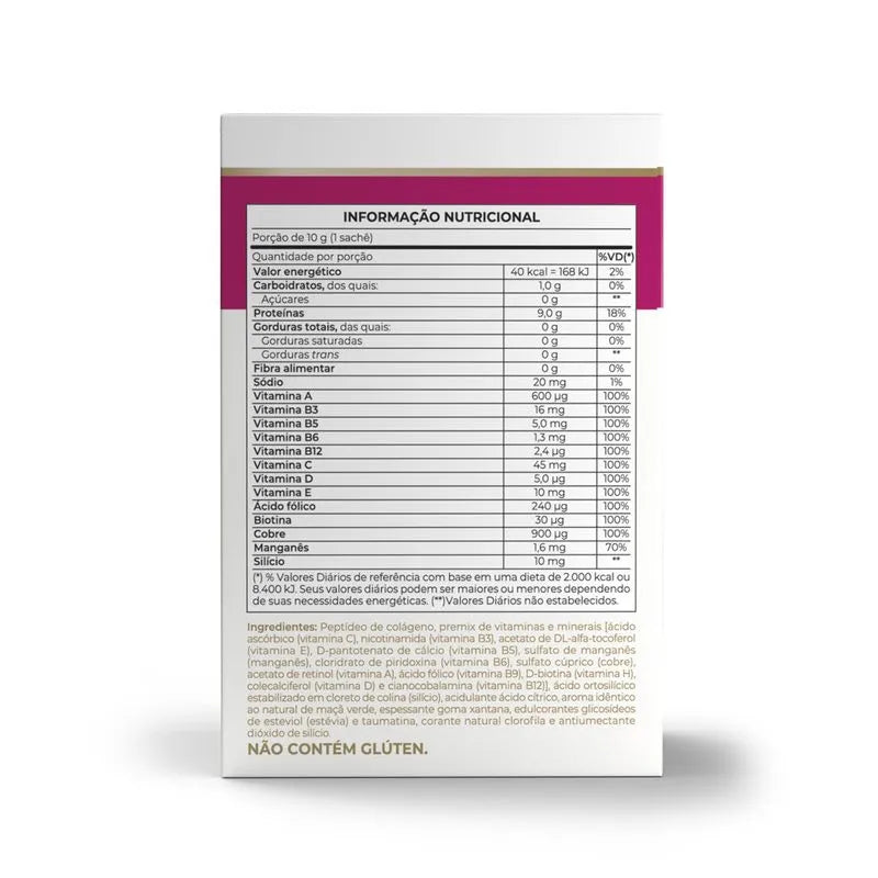 Colagentek - 10 sachês 10g maçã verde - Vitafor