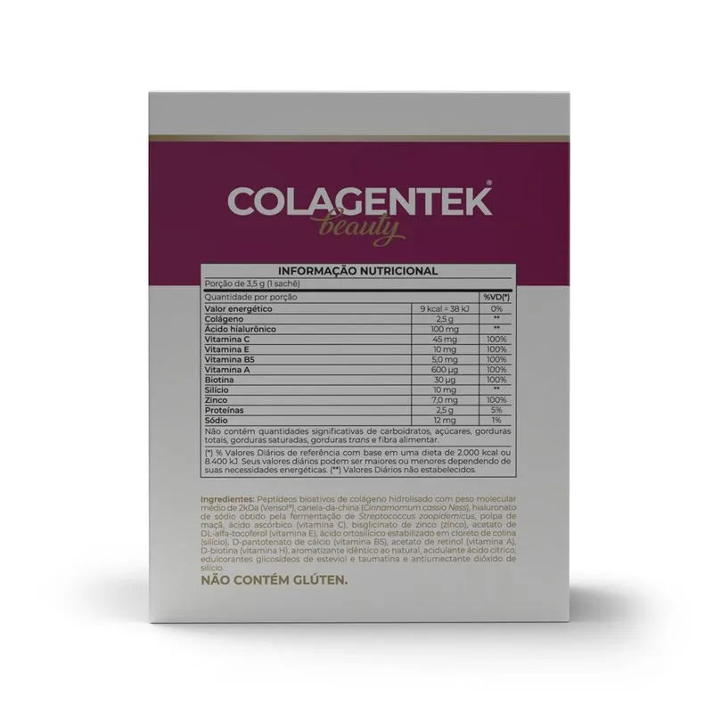 Colagentek beauty - 30 sachês 3,5g maçã c/ canela - Vitafor