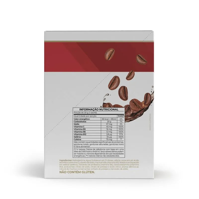Endurance Caffeine gel - 12 sachês 30g mocha - Vitafor