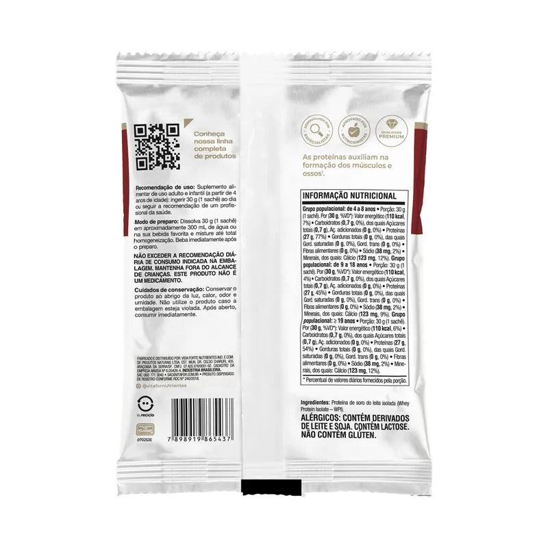 Isofort - sachê unitário 30g neutro - Vitafor