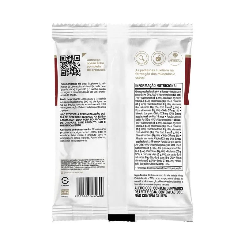 Isofort - sachê unitário 30g chocolate - Vitafor