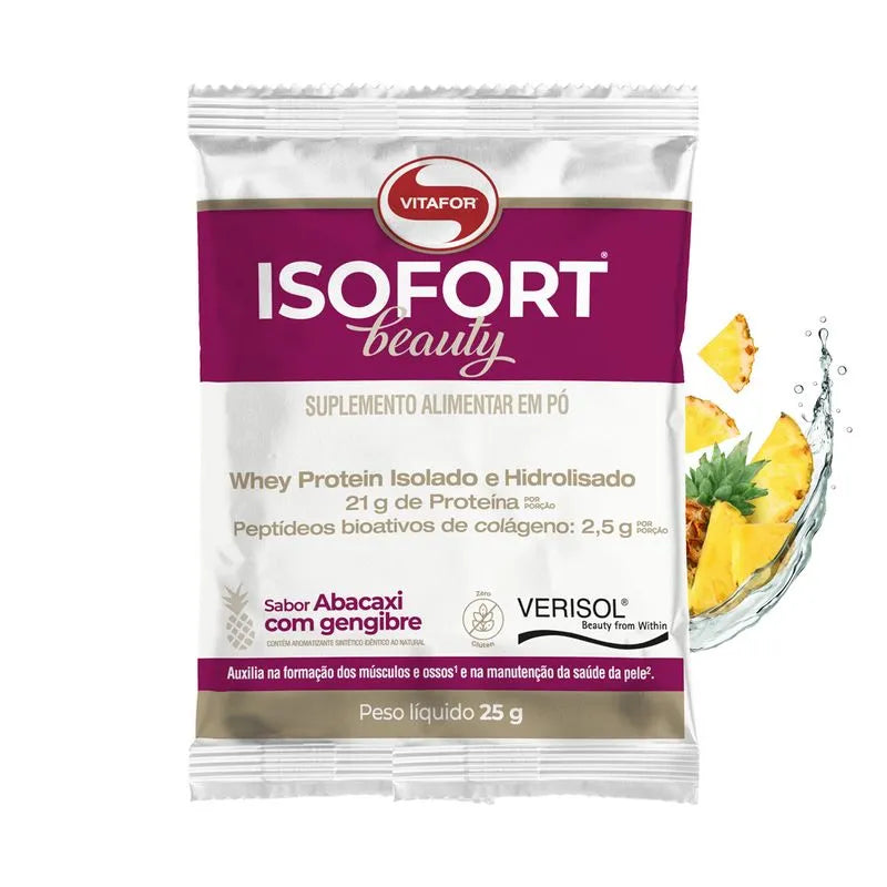 Isofort Beauty - sachê unitário 25g abacaxi com gengibre