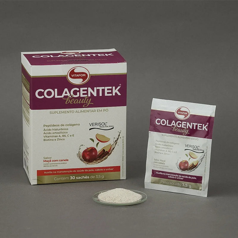 Colagentek beauty - 30 sachês 3,5g maçã c/ canela - Vitafor