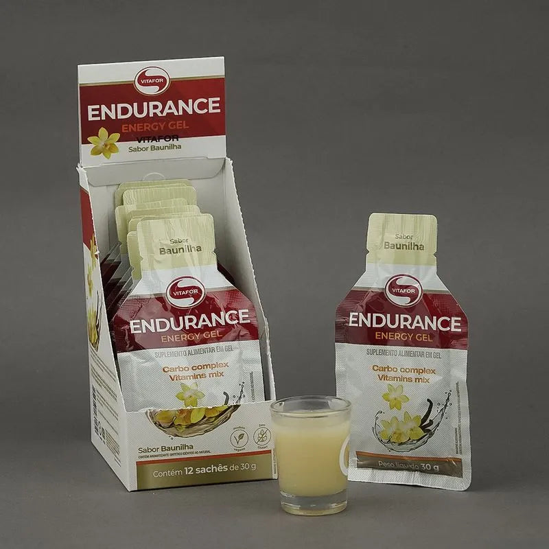 Endurance Energy gel - 12 sachês 30g baunilha - Vitafor