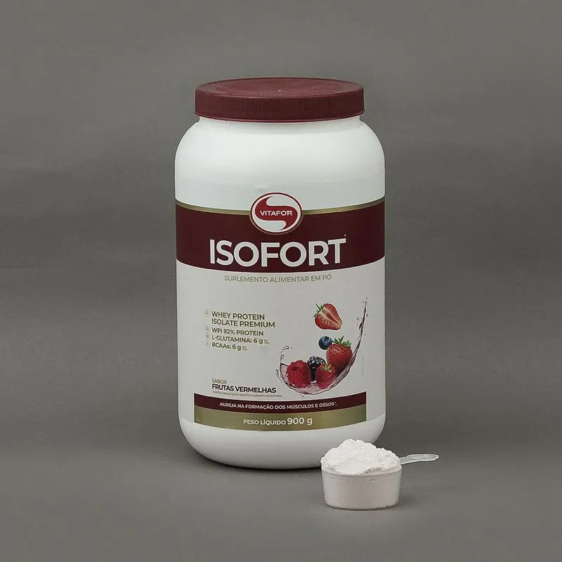 Whey Protein Isolado - Isofort - 900g frutas vermelhas - Vitafor