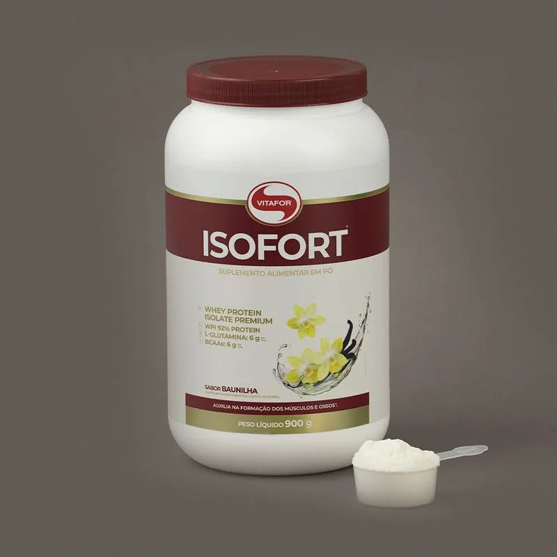 Whey Protein Isolado - Isofort - 900g baunilha - Vitafor