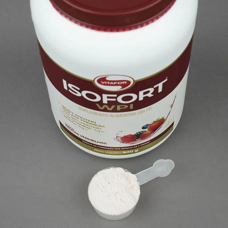 Whey Protein Isolado - Isofort - 900g frutas vermelhas - Vitafor