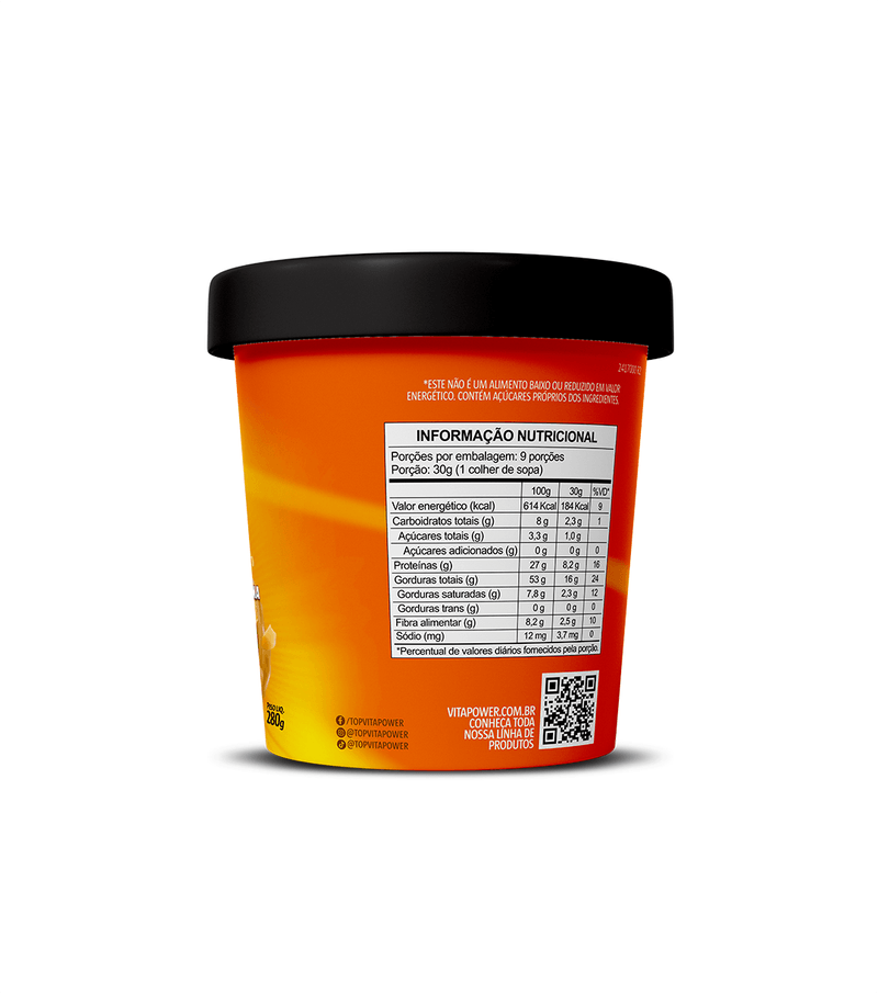 Pasta de Amendoim Super Crunchy 280g - Vitapower