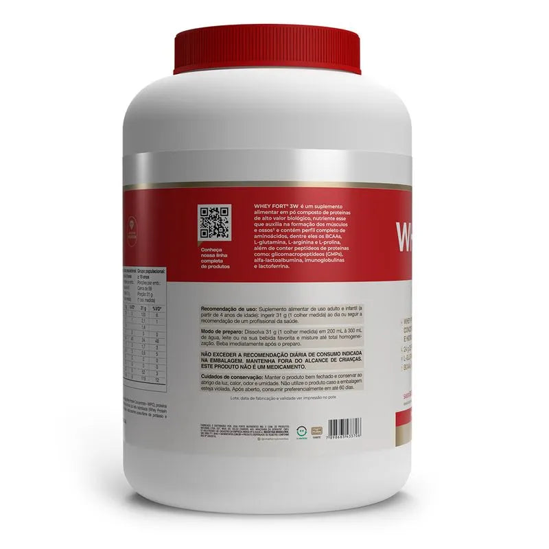 Whey fort 3W - 1.800g baunilha - Vitafor