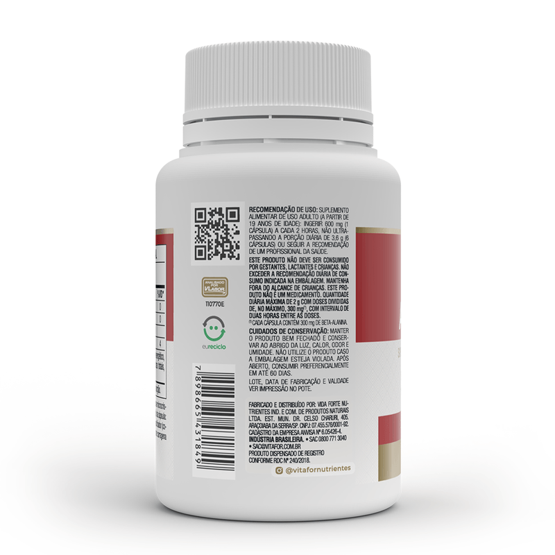 Beta Alanina - 120 cap - Vitafor