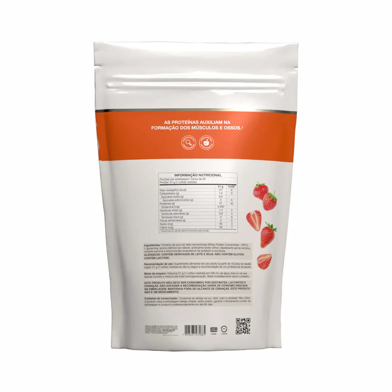 Whey Protein WPC -Pouch 900g Morango - Vitafor